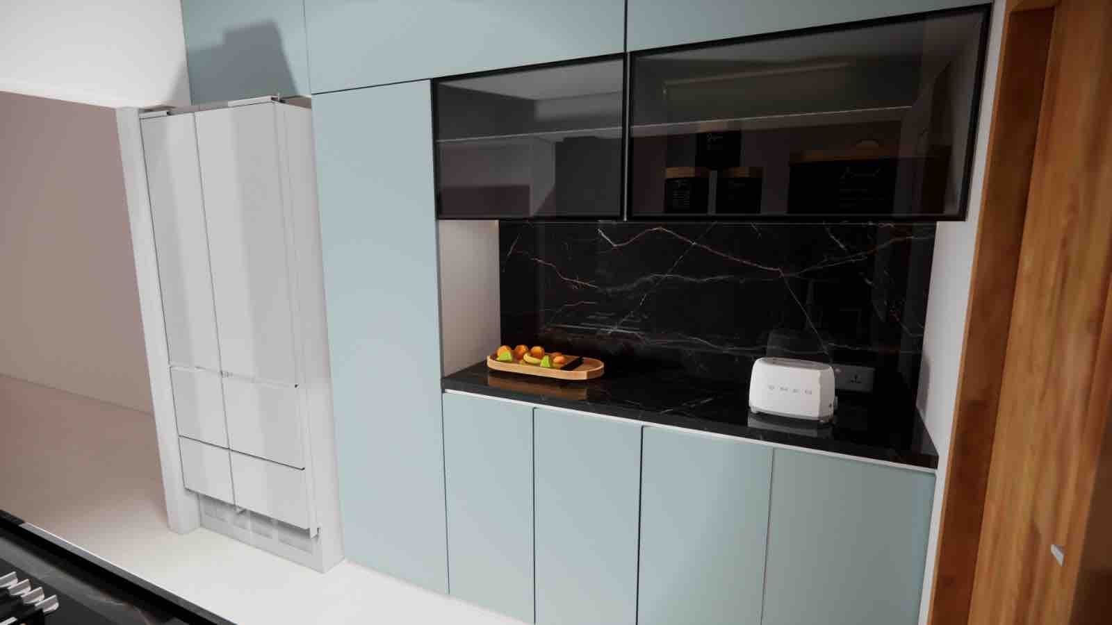 Modern Parallel Kitchen Design with Island