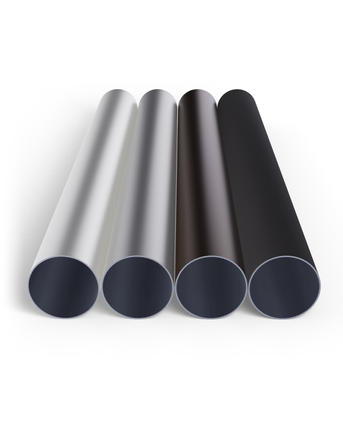 Quatre tubes en blanc, brun et anthracite