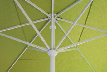 Beige canopy with white aluminium frame