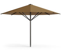 Brown centre-pole-parasol mit black frame