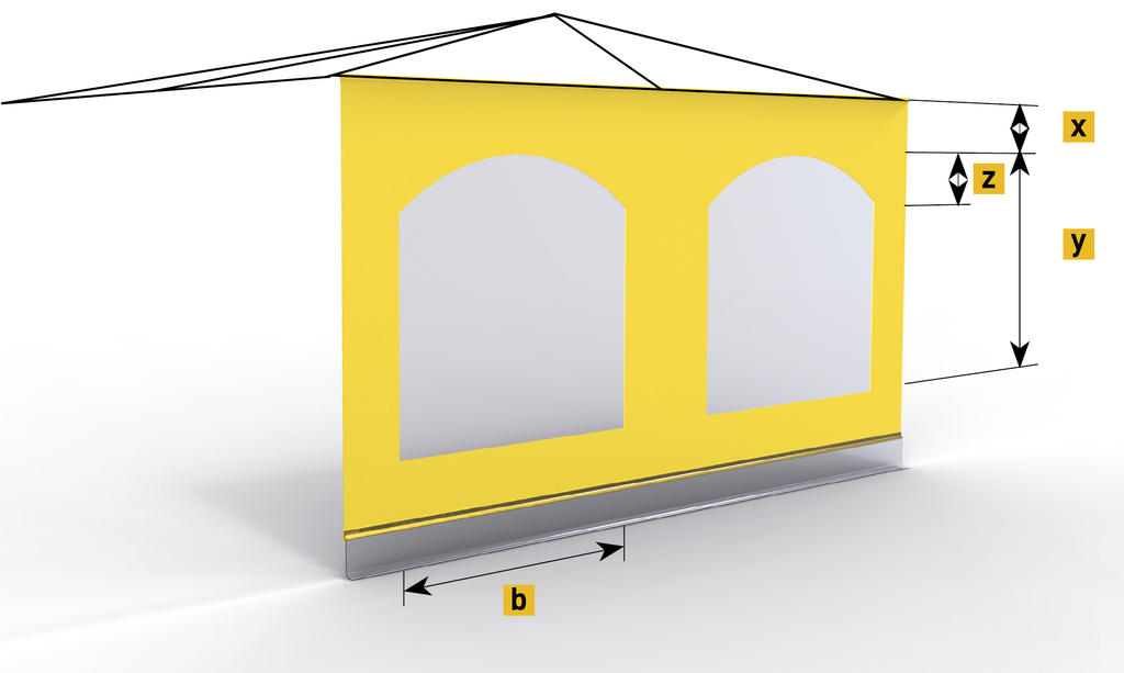 A315 side sheet with 1 arched window per canopy segment