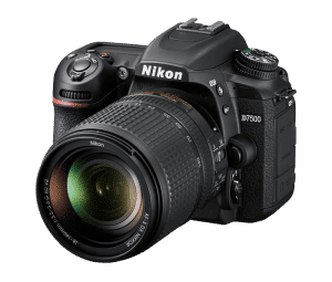 Nikon D7500 with lens