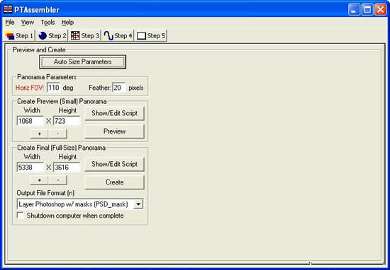 PTAssembler Preview and Create Panel