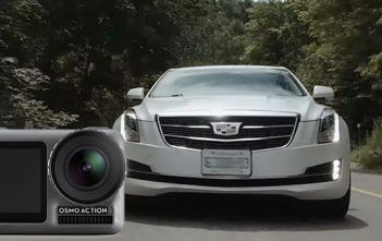 Can You Shoot A Car Commercial with A DJI Osmo Action Camera? DJI Osmo Action and white car driving through forest