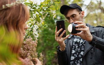 Profoto C1 and C1 Plus Handheld Studio Lights for Smartphones Profoto C1 Light in hands of photographer