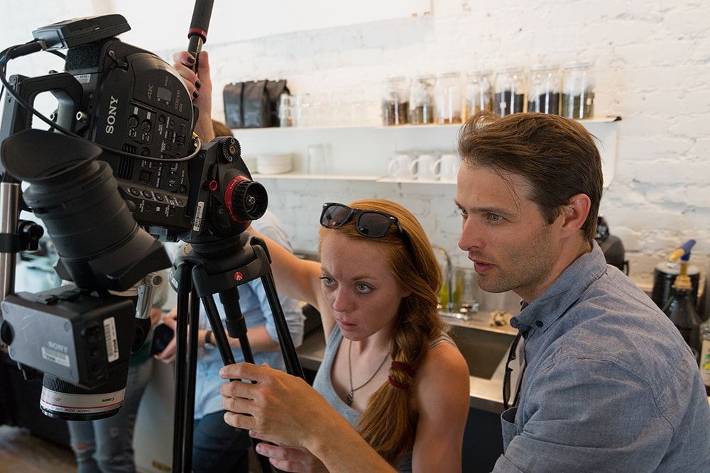 Setting the camera up inside the Contra Cafe