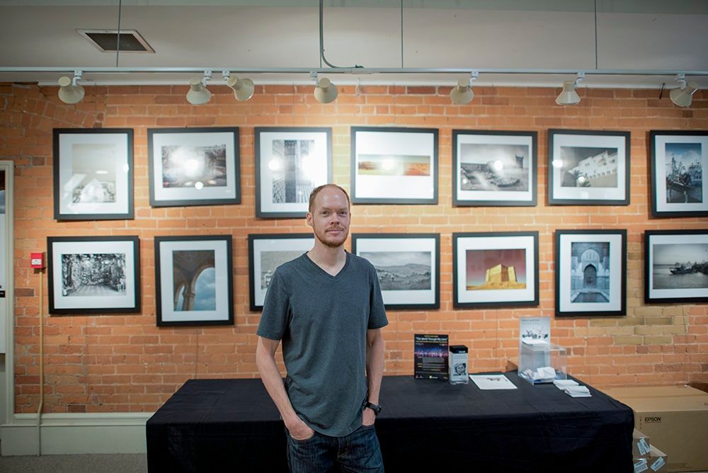 Brad Fisher in front of his gallery