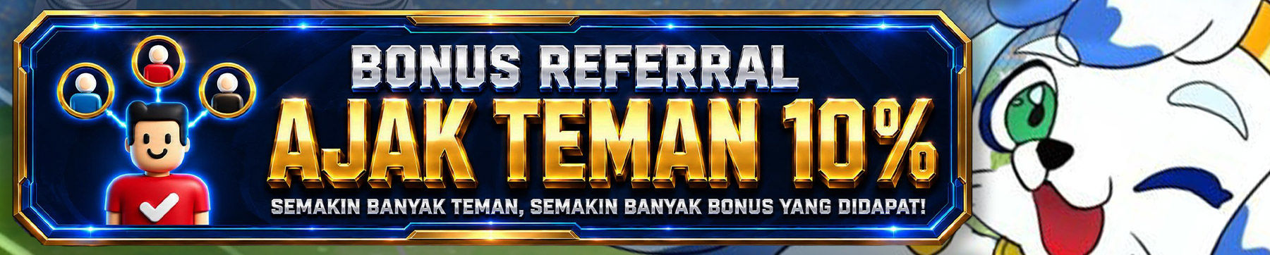 BONUS Extra Ajak Teman 10% - MISTERITOGEL