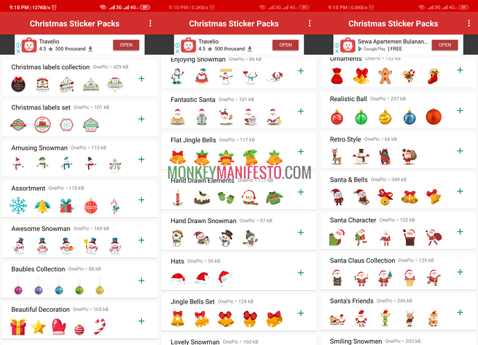 Christmas sticker app