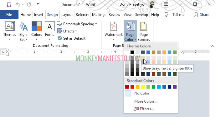 How To Change Background Color In Microsoft Word Monkey Manifesto