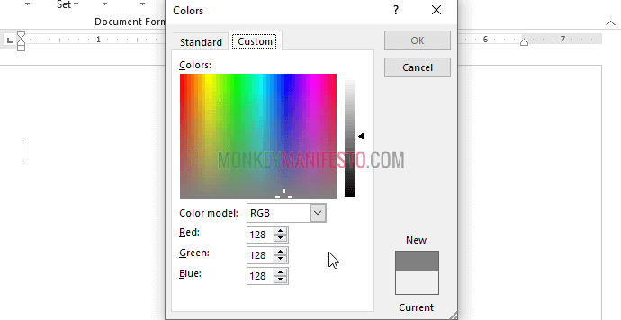 how to change word background color