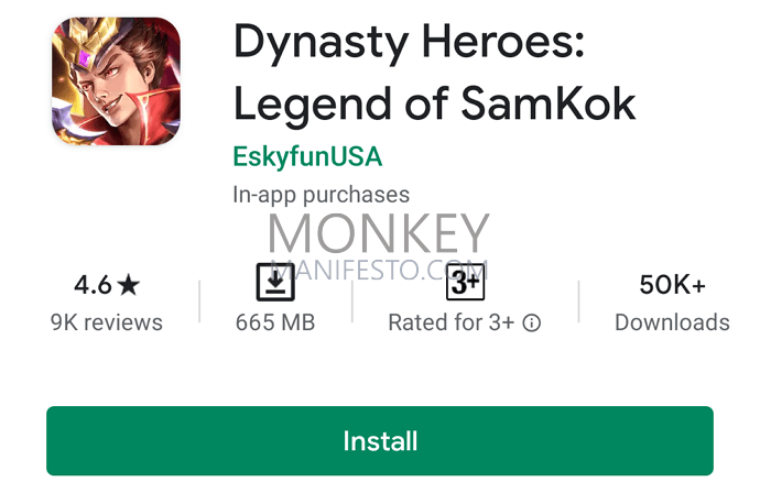 dynasty heroes legend of samkoka game