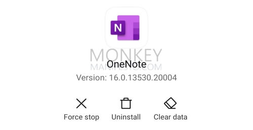 onenote clear data