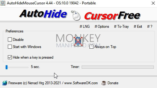 AutoHideMouseCursor 5.51 download the last version for windows