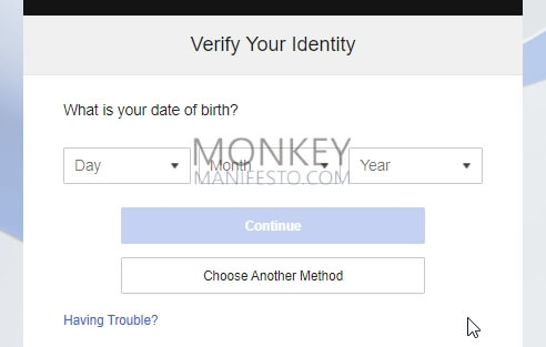 entering date of birth