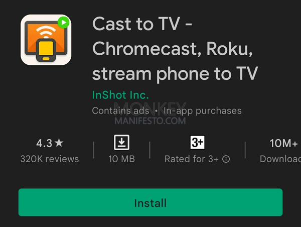 cast to tv chromecast roku