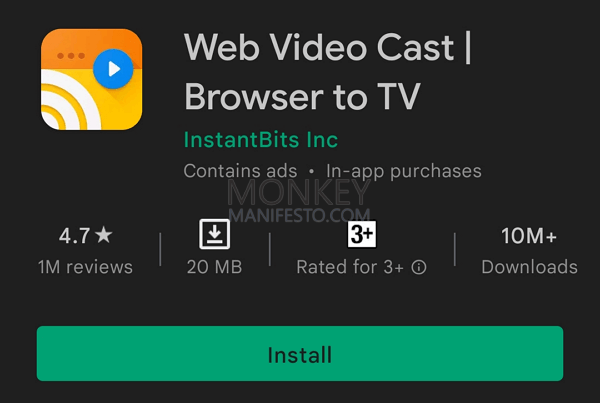 web video cast to tv 