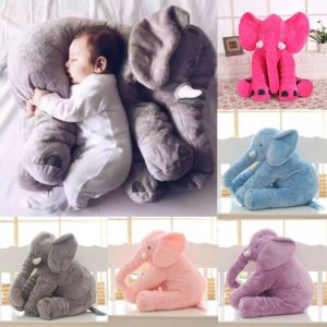 Creative Cute children bed Cushion gray Elephant Plush Toys Cute Dolls Soft Pillows Baby Sleeping Pillow doll baby birthday gift-KS