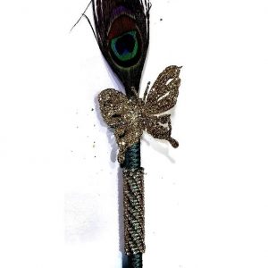 Nikkah Bridal Peacock Feather Pen Fancy Marriage Shadi-Sea Green