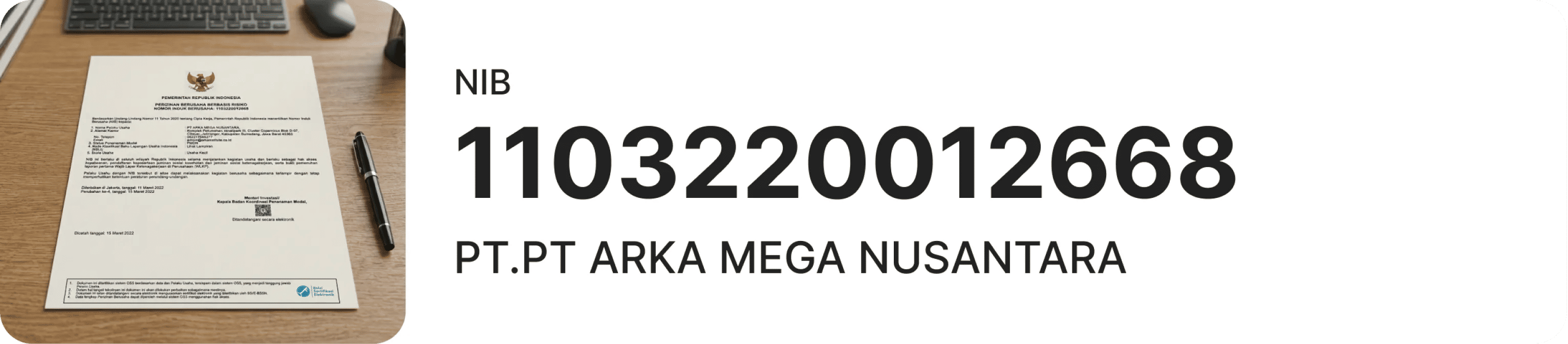 NIB - Nomor Induk Berusaha