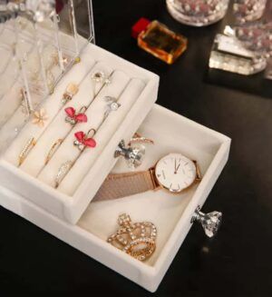Acrylic Jewelry Box Organizer Transparent For Necklace Rings