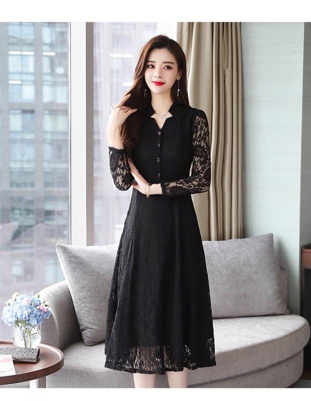 Black Net Inner Regular Sleeves Maxi Dress for Women