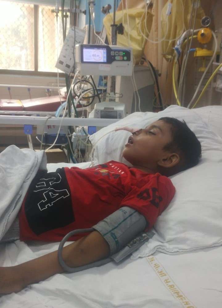 Master Vansh in AIIMS Hospital