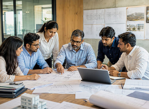 Life at NNT engineering discussion in office