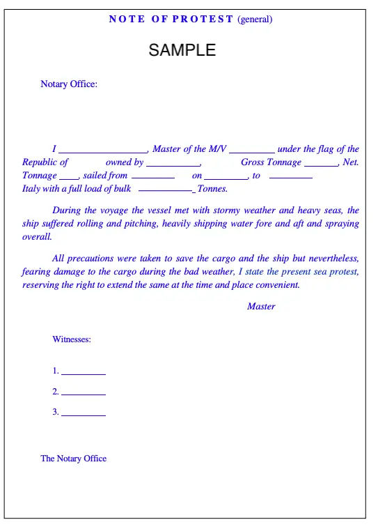 Note of Protest vs Letter of Protest Why, When and Differences.