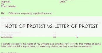 Note of Protest vs Letter of Protest