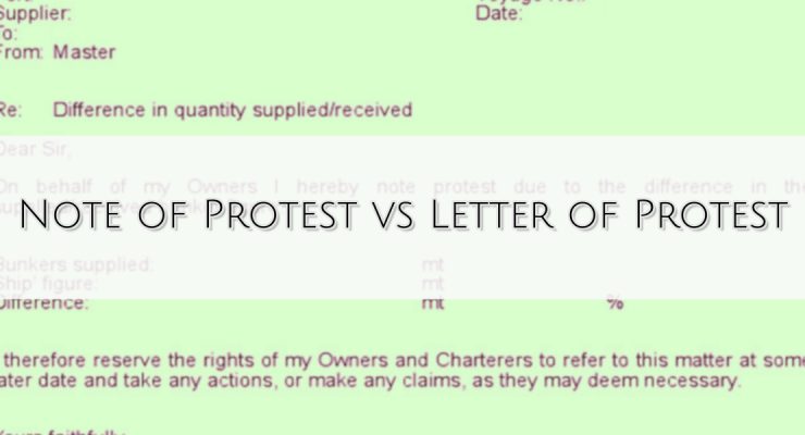 Note of Protest vs Letter of Protest