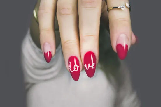 Close-up of premium manicure service