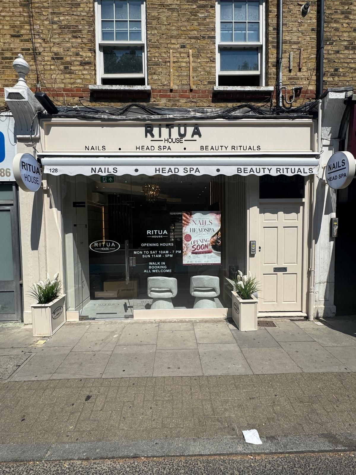 Front view of RITUA HOUSE nails, head spa and beauty salon