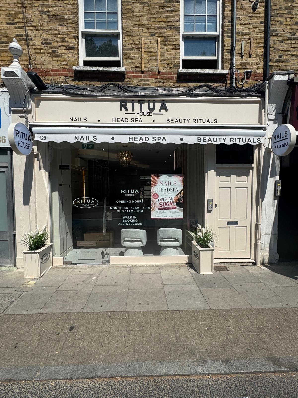 Full front view of RITUA HOUSE at 128 Battersea Park Road