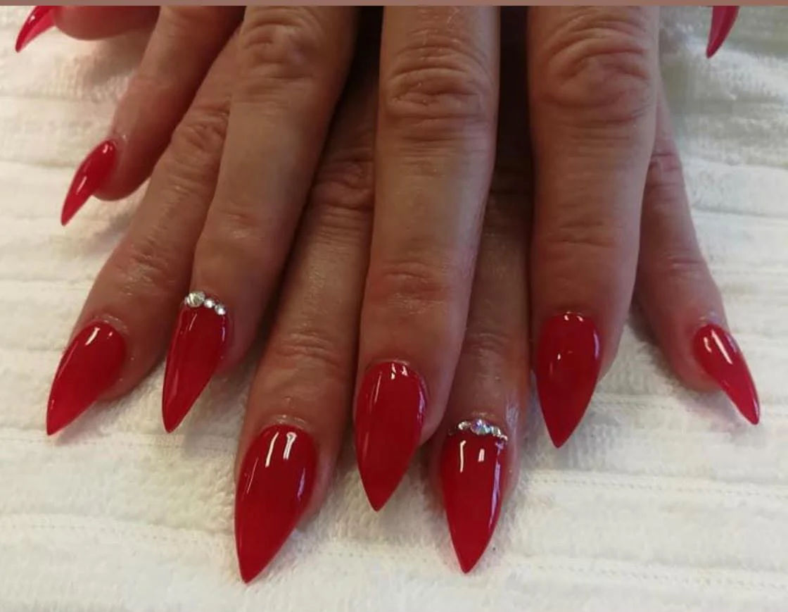 Red stiletto nails