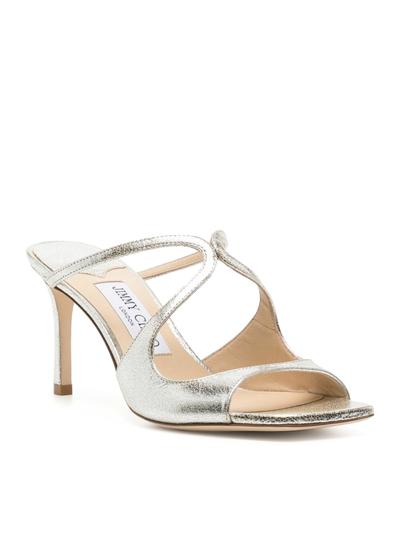 CHAMPAGNE LAMINATED LEATHER CLOGS - Jimmy Choo - Woman