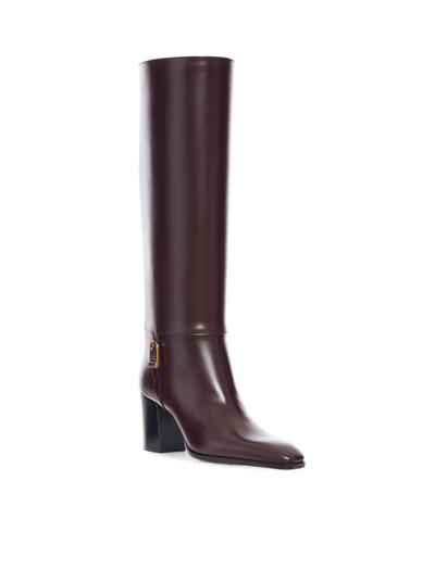 JULIA SMOOTH LEATHER BOOTS - Saint Laurent - Woman