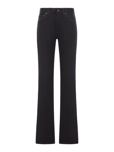 NICO LOW-WAIST JEANS IN BLACK DENIM BERLIN - Saint Laurent - Woman