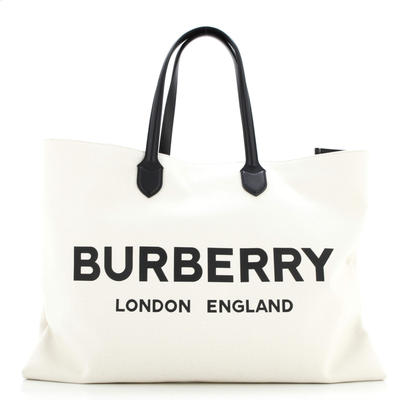 Burberry Lewes Logo Tote Canvas XL