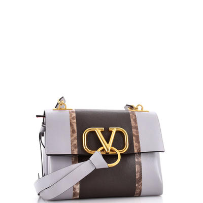 VALENTINO GARAVANI VRing Shoulder Bag Printed Leather Small