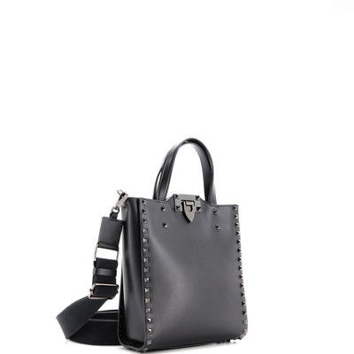VALENTINO GARAVANI Rockstud Alcove Tote Leather Medium