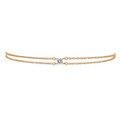Tiffany Solitaire Double Chain Bracelet