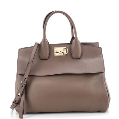 Salvatore Ferragamo Studio Satchel Leather Medium
