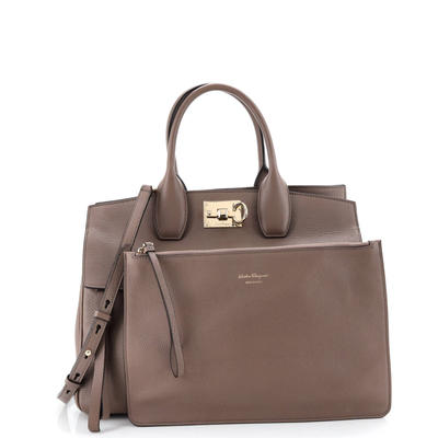 Salvatore Ferragamo Studio Satchel Leather Medium