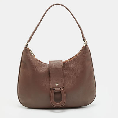 Aigner Selena Brown Leather Hobo