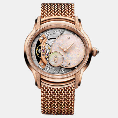 Audemars Piguet Millenary 77244OR.GG.1272OR.01 Manual Winding White 18k Rose Gold Women's Wristwatch 39.5 mm