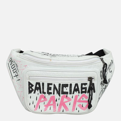 Balenciaga Graffiti Leather Belt Bag