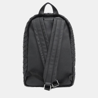 Bottega Veneta Black Leather Backpack
