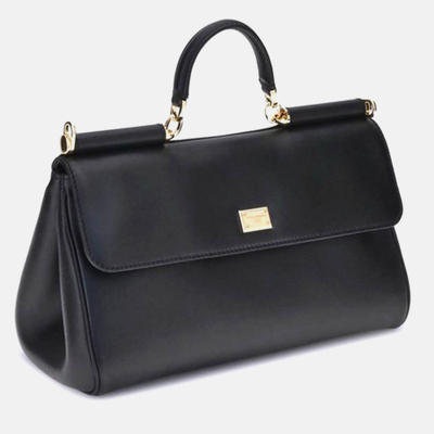 Dolce & Gabbana My Sicily Black Leather Handbag