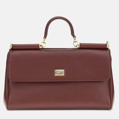 Dolce & Gabbana My Sicily Red Leather Handbag